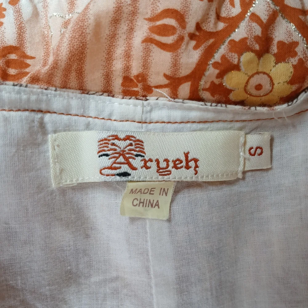 Aryeh Multicolor Boho Print Dress | Square Neck, Puff Sleeve | Size S - Picture 2 of 15